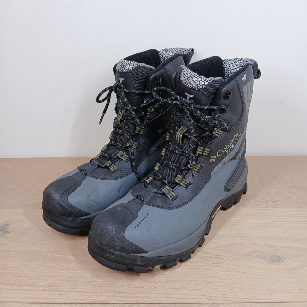 Columbia Titanium Powderhouse Boots Mens 13 Grey Black OutDry Michelin Techlite